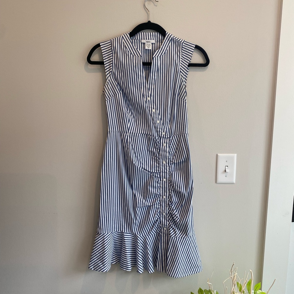 NWOT Bar III Dress Womens Striped Flounce Dress XS